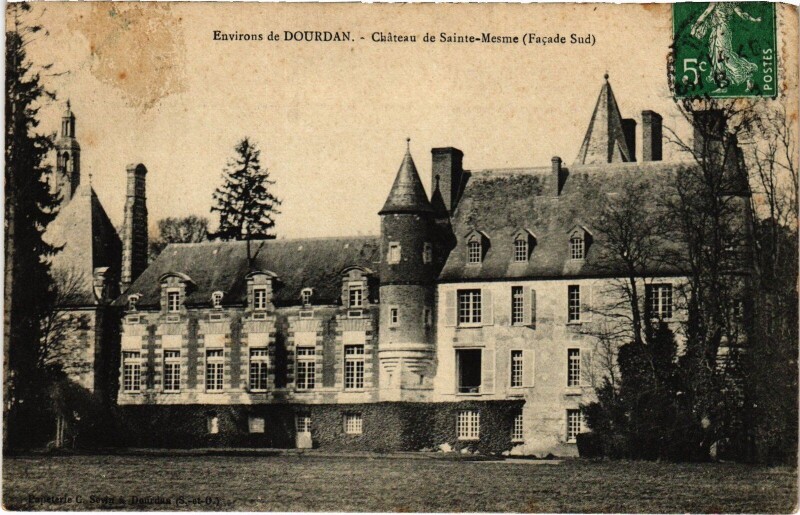 Carte postale ancienne Environs de Dourdan Chateau de Sainte-Mesme France à Dourdan