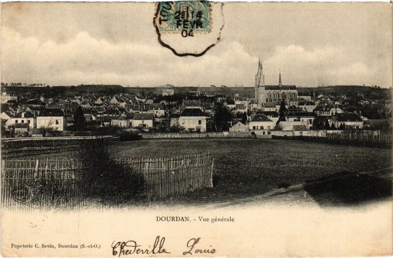 Carte postale ancienne Dourdan Vue Generale France à Dourdan