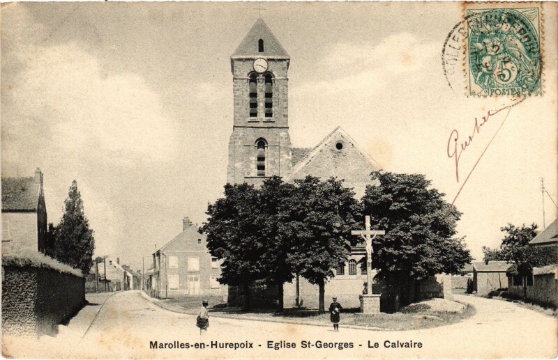 Carte postale ancienne Marolles en Hurepoix Eglise Saint-Georges France à Marolles-en-Hurepoix