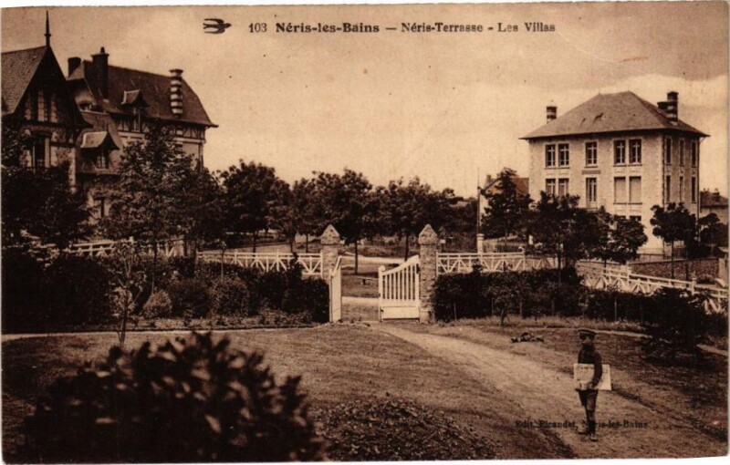 Carte postale ancienne Neris-les-Bains - Neris Terrasse-Les Villas à Néris-les-Bains