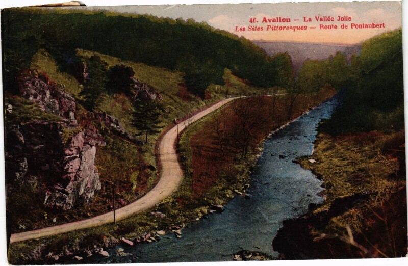 Carte postale ancienne La Vallée Jolie avallon à Avallon
