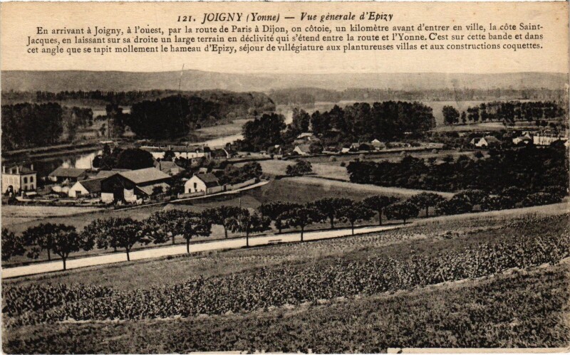 Carte postale ancienne Joigny vue générale à Joigny