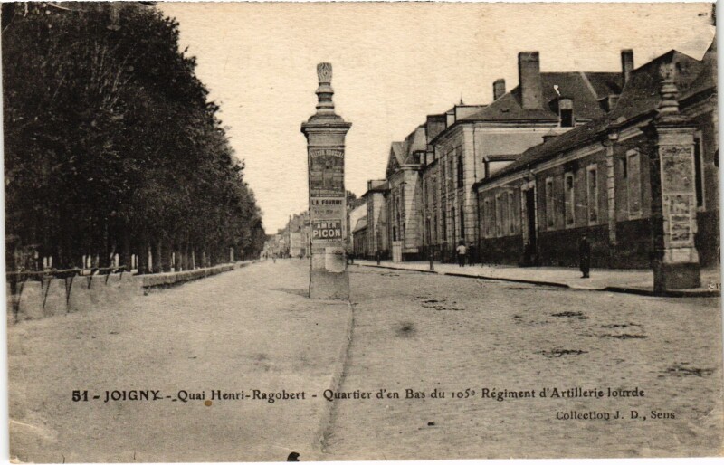 Carte postale ancienne Joigny Quai Henri Ragobert à Joigny