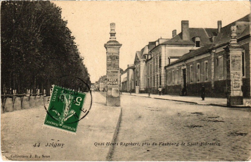 Carte postale ancienne Joigny Quai Henri Ragobert à Joigny
