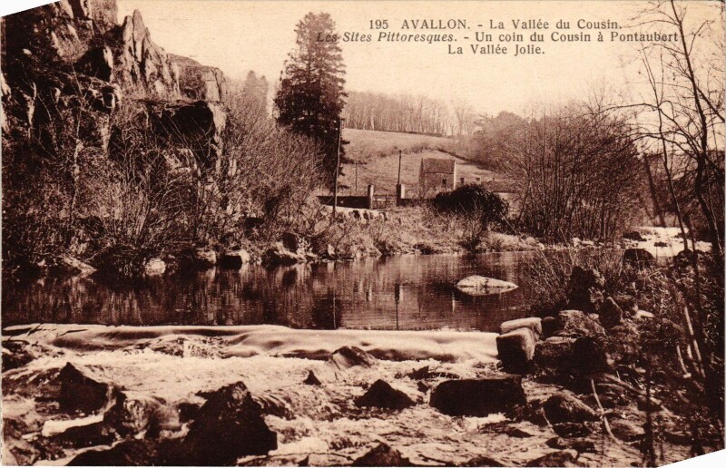Carte postale ancienne Vallée du Cousin Avallon pontaubert à Avallon