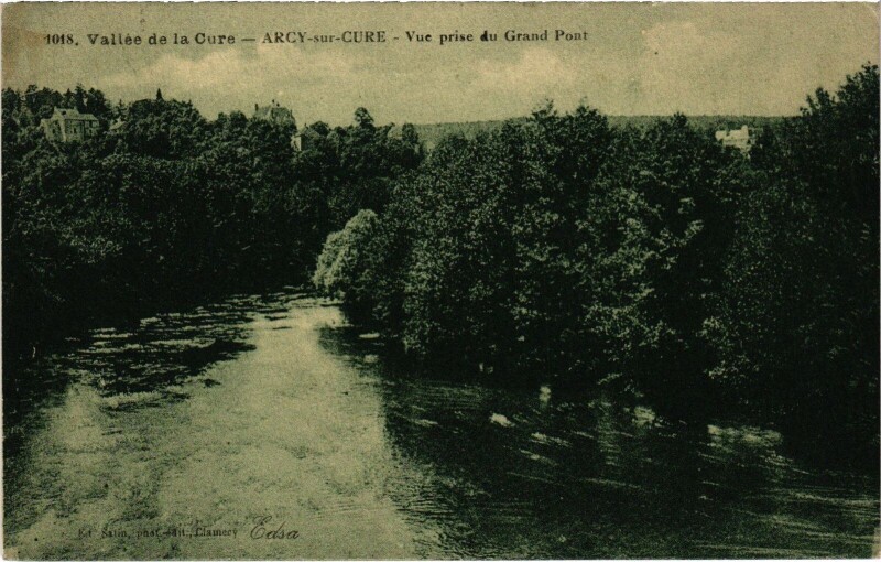 Carte postale ancienne Vallée de la Cure Arcy-sur-Cure à Arcy-sur-Cure