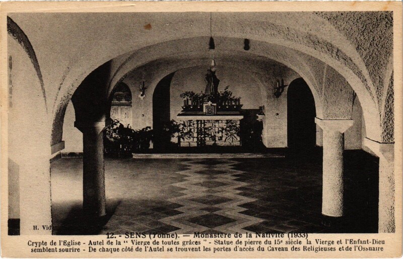 Carte postale ancienne Sens monastere de la Nativité
