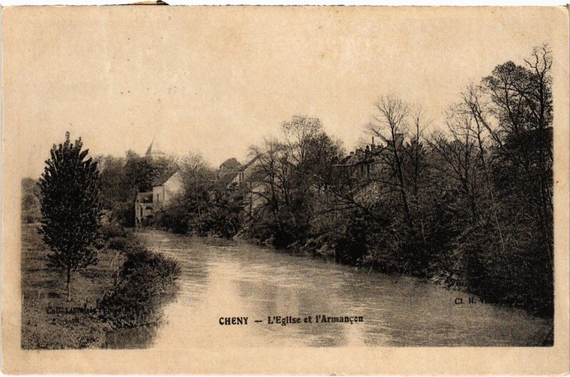 Carte postale ancienne Cheny Eglise à Cheny