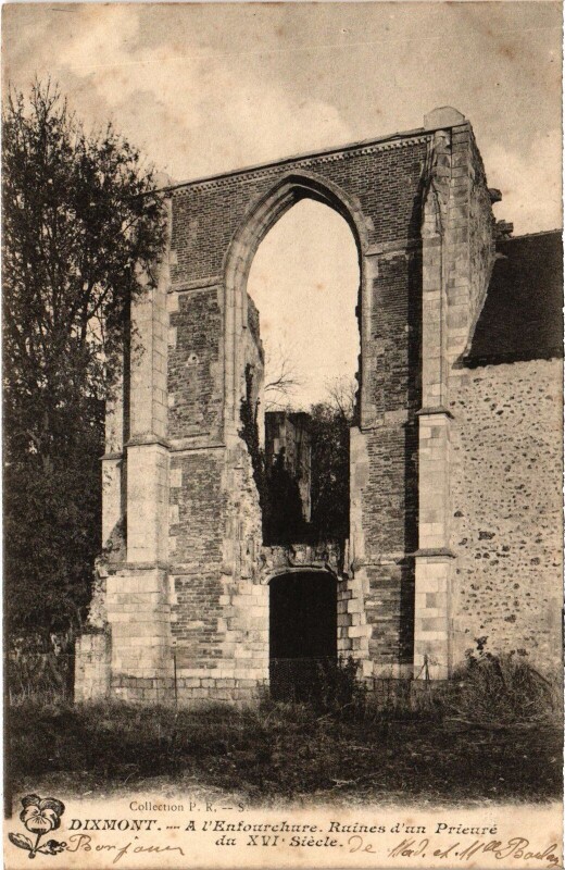 Carte postale ancienne Dixmont Prieuré à Dixmont
