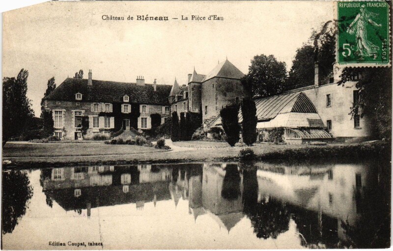 Carte postale ancienne Chateau de Bléneau Piece d'Eau à Bléneau