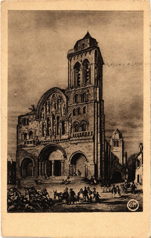 Carte postale ancienne Abbaye de Vézelay à Vézelay