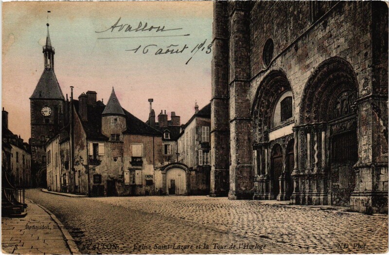 Carte postale ancienne Avallon Eglise Saint-lazare à Avallon