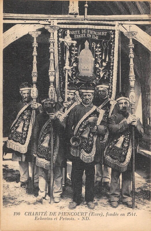 Carte postale ancienne Charite De Piencourt - Echevins Et Prevots à Piencourt