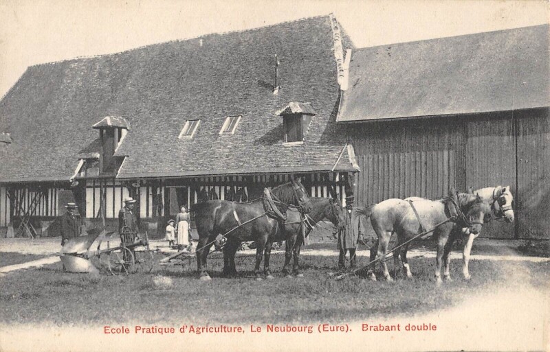 Carte postale ancienne Ecole Pratique D'Agriculture - Le Neubourg - Brabant Double au Neubourg