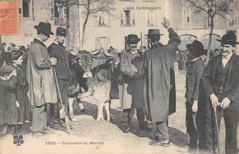 Carte postale ancienne Nos Campagnes - Conclusion Du Marche