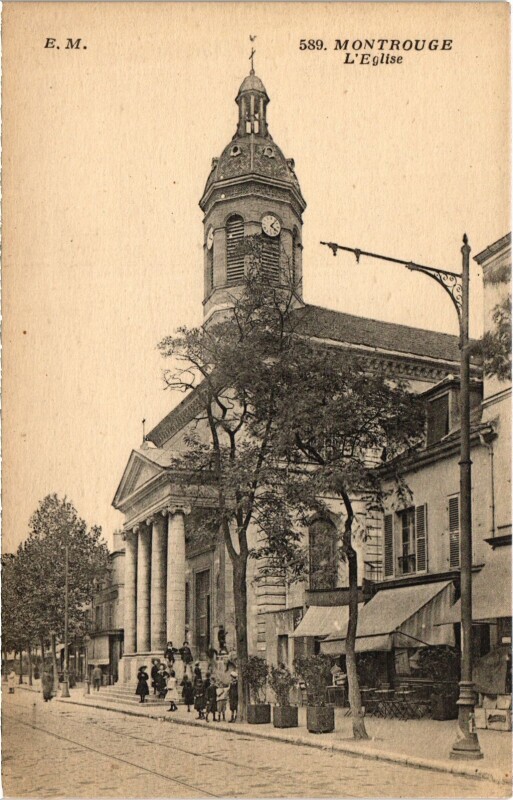 Carte postale ancienne Montrouge L'Eglise France à Montrouge