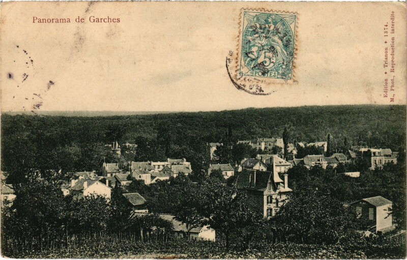 Carte postale ancienne Garches Panorama France à Garches