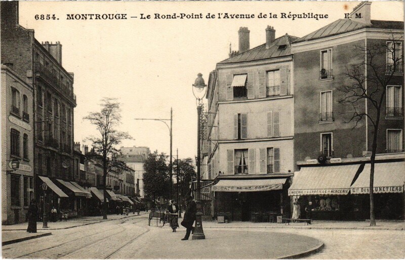 Carte postale ancienne Montrouge Le Rond Point France à Montrouge