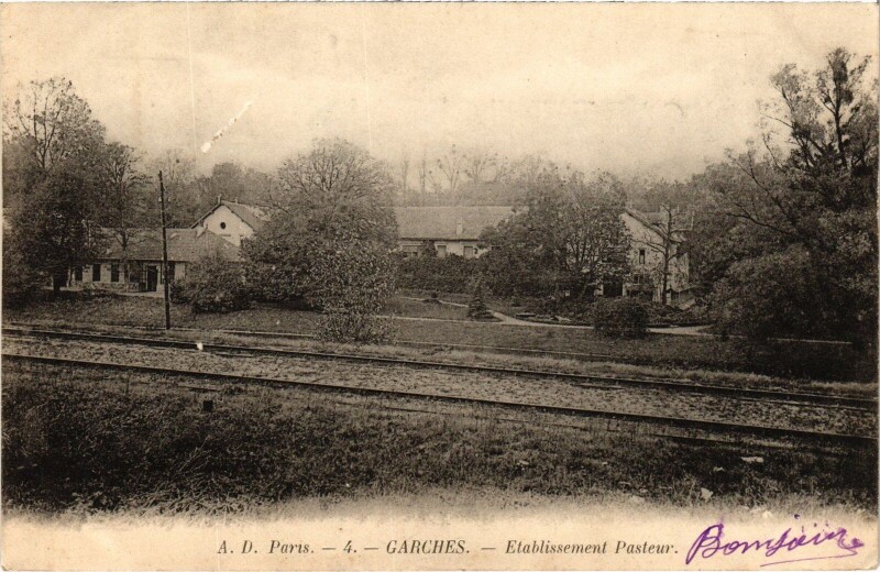 Carte postale ancienne Garches Etablissement Pasteur France à Garches