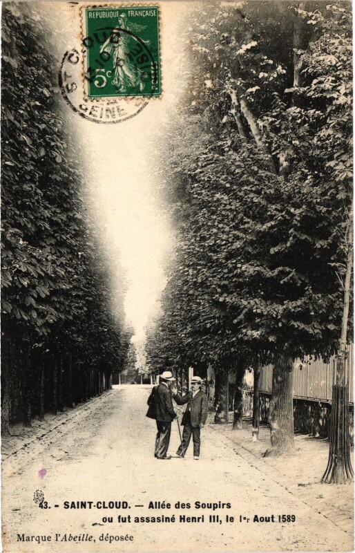 Carte postale ancienne Saint-Cloud Allee des Soupirs France à Saint-Cloud