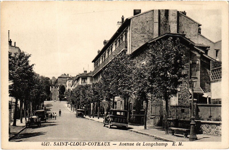 Carte postale ancienne Saint-Cloud Avenue de Lonchamp France à Saint-Cloud