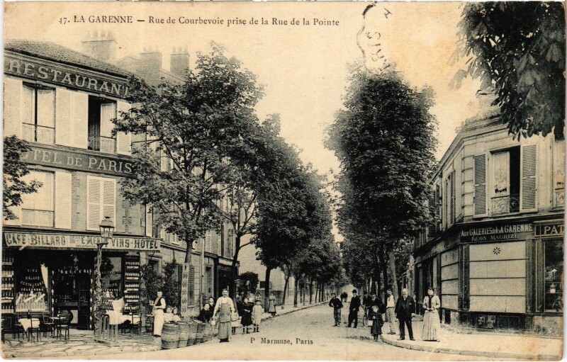 Carte postale ancienne La Garenne Rue de Courbevoie France à Courbevoie