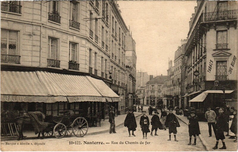 Carte postale ancienne Nanterre Rue du Chemin de Fer France à Nanterre