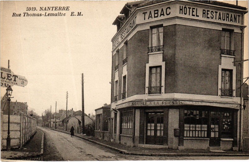 Carte postale ancienne Nanterre Rue Thomas-Lemaitre France à Nanterre