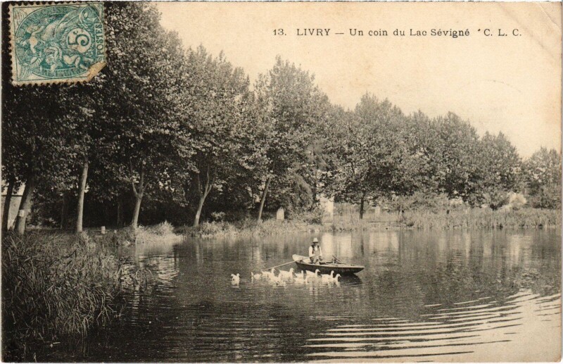 Carte postale ancienne Livry-Gargan Un coin du Lac Sevigne France à Livry-Gargan