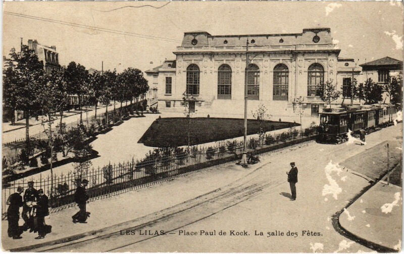 Carte postale ancienne Les Lilas Place Paul de Kock France aux Lilas