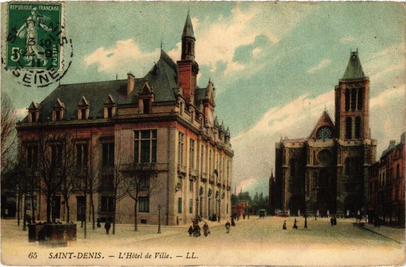 Carte postale ancienne Saint-Denis L'Hotel de Ville France à Saint-Denis