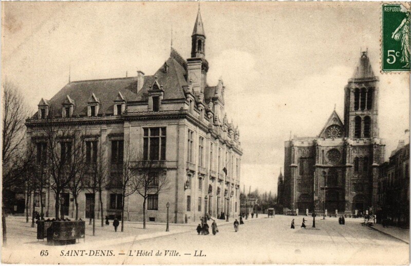 Carte postale ancienne Saint-Denis L'Hotel de Ville France à Saint-Denis