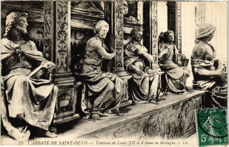 Carte postale ancienne Saint-Denis Tombeau de Louis Xii et Anne de Bretagne France à Saint-Denis