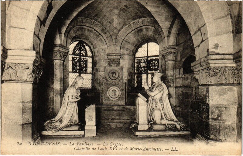 Carte postale ancienne Saint-Denis La Basilique, La Crypte France à Saint-Denis