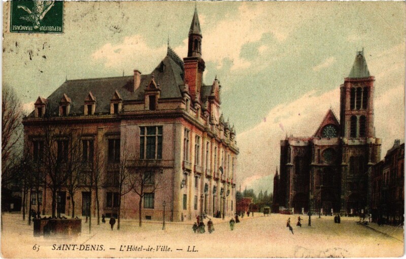 Carte postale ancienne Saint-Denis L'Hotel de Ville France à Saint-Denis