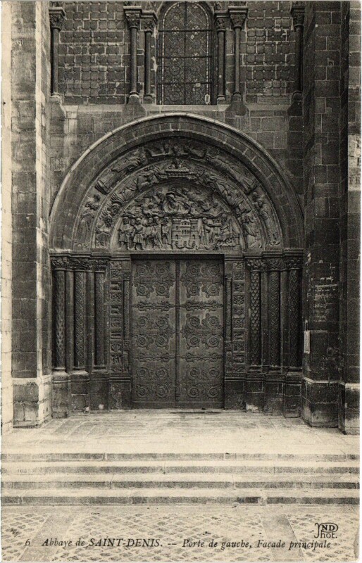 Carte postale ancienne Saint-Denis Porte de gauche, Facade principale France à Saint-Denis
