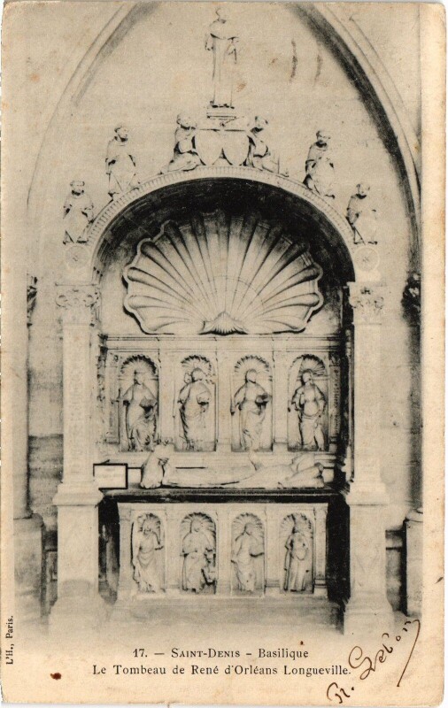 Carte postale ancienne Saint-Denis Basilique, Le Tombeau de Rene d'Orleans France à Saint-Denis