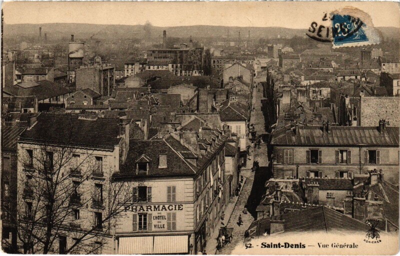 Carte postale ancienne Saint-Denis Vue Generale France à Saint-Denis