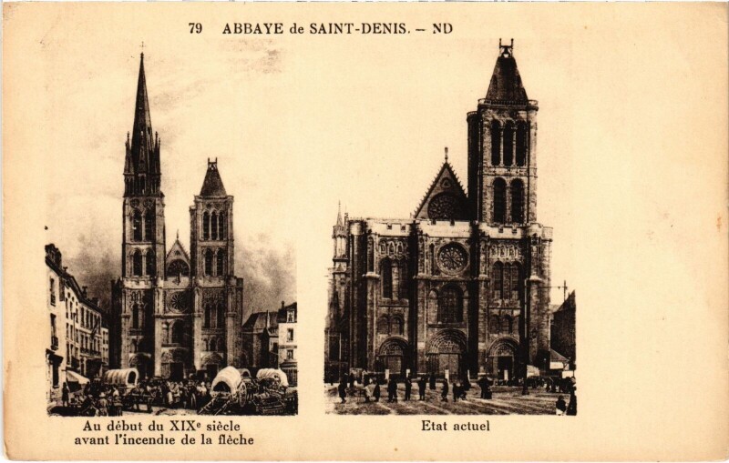 Carte postale ancienne Abbaye de Saint-Denis France à Saint-Denis