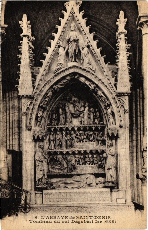 Carte postale ancienne Saint-Denis Tombeau du roi Dagobert Ier France à Saint-Denis