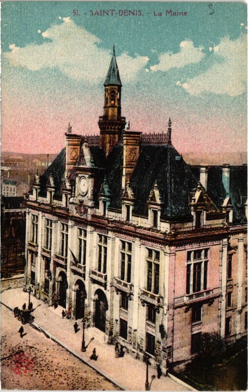 Carte postale ancienne Saint-Denis La Mairie France à Saint-Denis