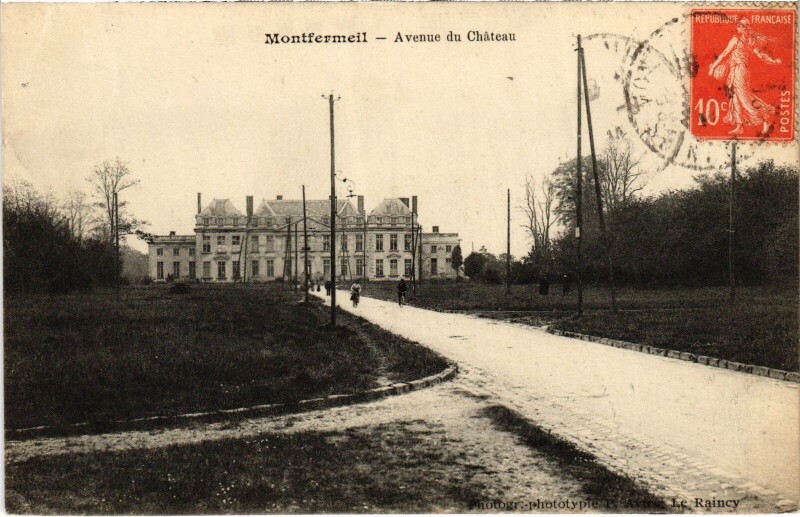 Carte postale ancienne Montfermeil Avenue de Chateau France à Montfermeil