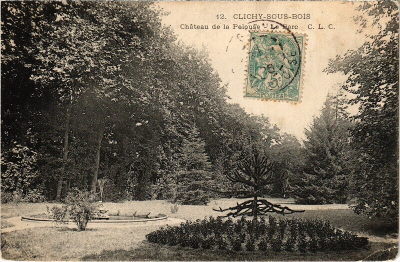Carte postale ancienne Clichy sous Bois Chateau de la Pelouse, Le Parc France à Clichy-sous-Bois