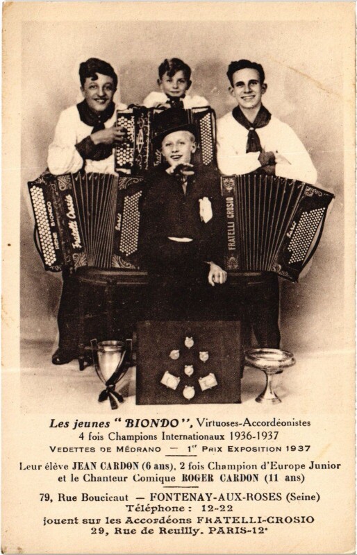 Carte postale ancienne Fontenay-aux-Roses Virtuoses-Accordeonisters France à Fontenay-aux-Roses