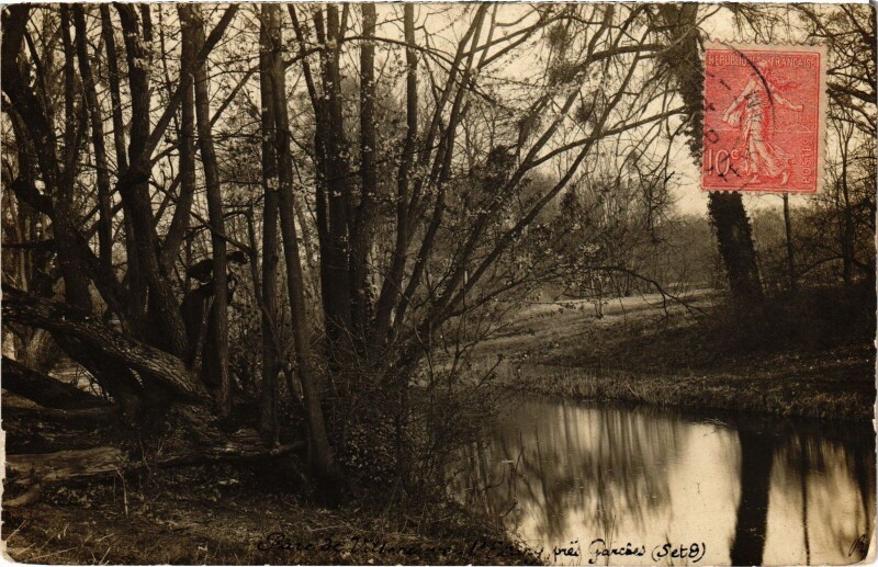 Carte postale ancienne Garches Parc de Villeneuve France à Garches