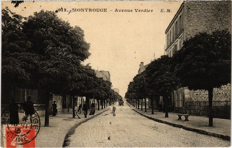Carte postale ancienne Montrouge Avenue Verdier France à Montrouge
