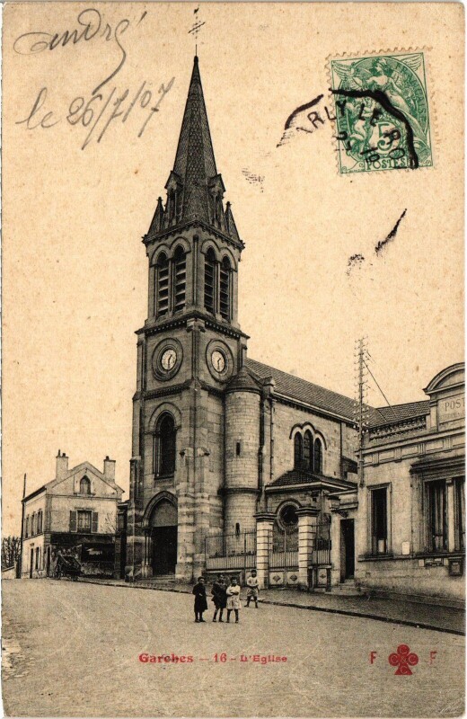 Carte postale ancienne Garches L'Eglise France à Garches