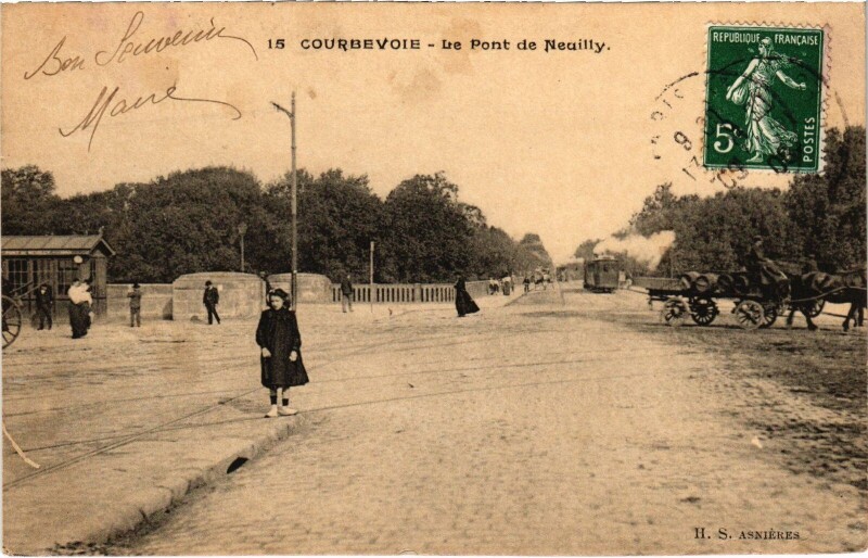 Carte postale ancienne Courbevoie Le Pont de Neuilly France à Courbevoie