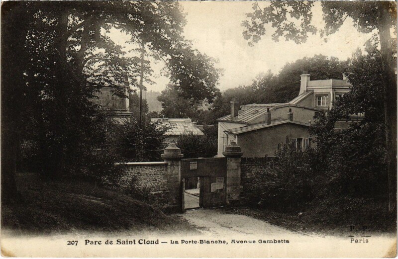 Carte postale ancienne Saint-Cloud La Porte-Blanche France à Saint-Cloud