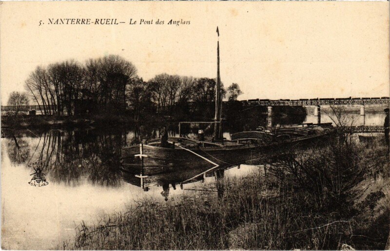 Carte postale ancienne Nanterre Le Pont des Anglais France à Nanterre